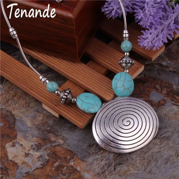 Bohemian Big Statement Natural Stone Beads Geometr - Picture 2 of 2